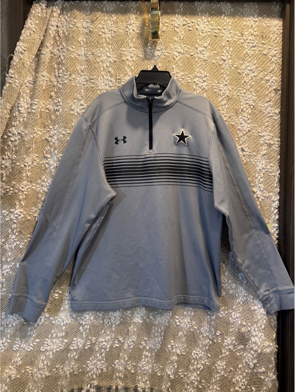 Under Armour Men's Gray Quarter Zip Mock Neck Pullover Size M